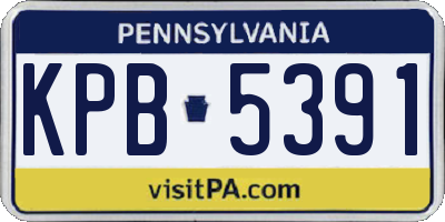 PA license plate KPB5391
