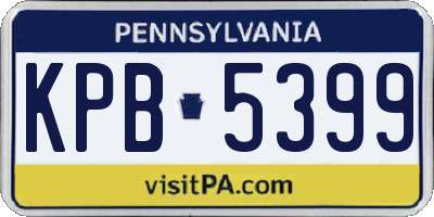PA license plate KPB5399