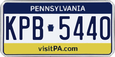 PA license plate KPB5440