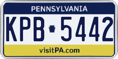 PA license plate KPB5442