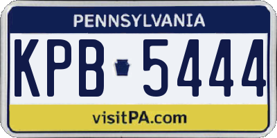 PA license plate KPB5444