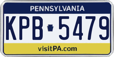 PA license plate KPB5479