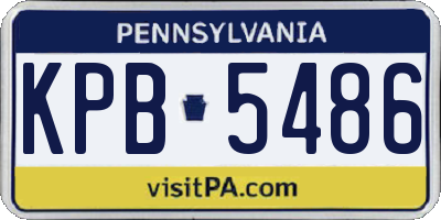 PA license plate KPB5486