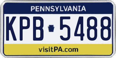 PA license plate KPB5488