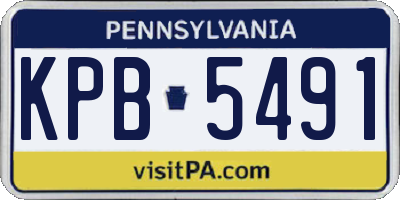 PA license plate KPB5491