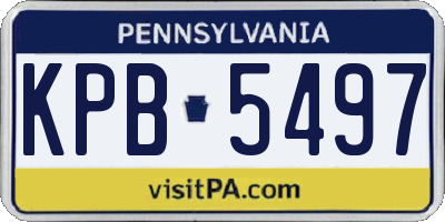 PA license plate KPB5497