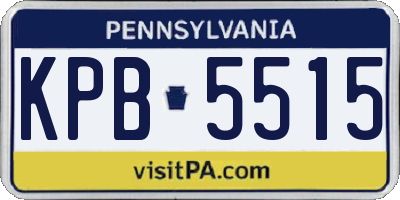 PA license plate KPB5515