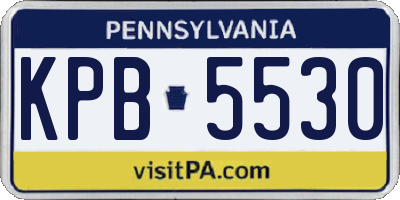 PA license plate KPB5530