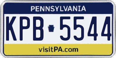 PA license plate KPB5544