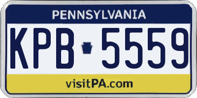 PA license plate KPB5559