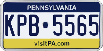 PA license plate KPB5565