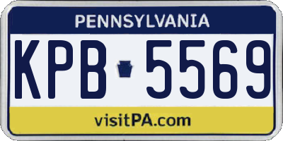PA license plate KPB5569