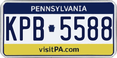 PA license plate KPB5588