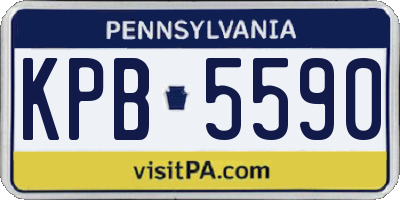 PA license plate KPB5590