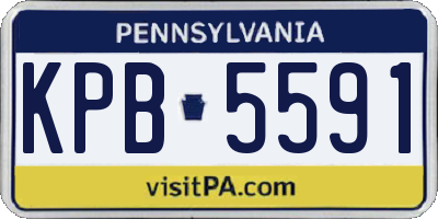 PA license plate KPB5591