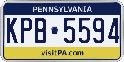 PA license plate KPB5594