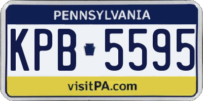 PA license plate KPB5595