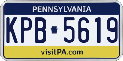 PA license plate KPB5619
