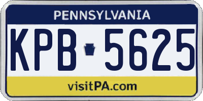 PA license plate KPB5625