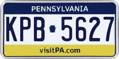 PA license plate KPB5627