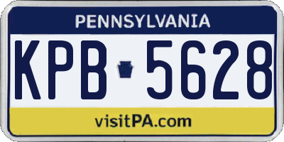 PA license plate KPB5628
