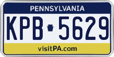 PA license plate KPB5629