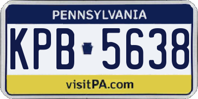 PA license plate KPB5638