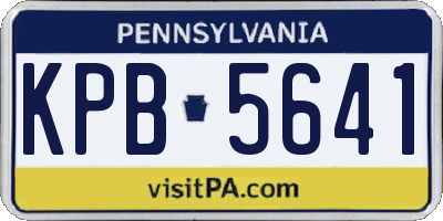 PA license plate KPB5641
