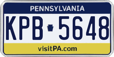 PA license plate KPB5648