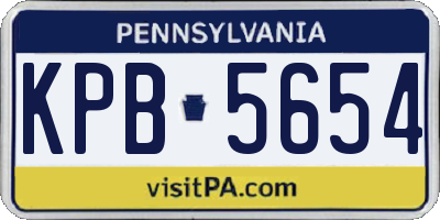 PA license plate KPB5654