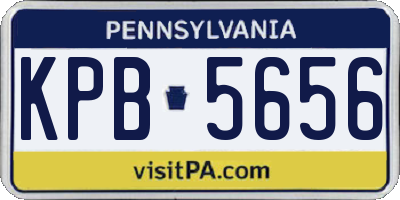 PA license plate KPB5656