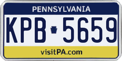 PA license plate KPB5659
