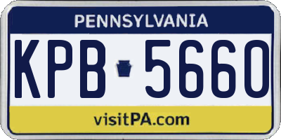 PA license plate KPB5660