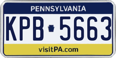 PA license plate KPB5663