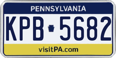 PA license plate KPB5682
