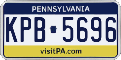 PA license plate KPB5696