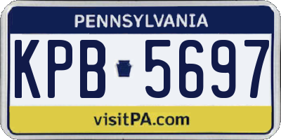 PA license plate KPB5697