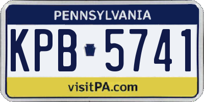 PA license plate KPB5741