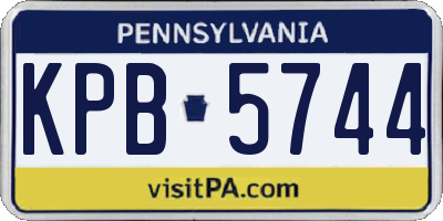 PA license plate KPB5744