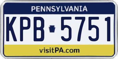 PA license plate KPB5751