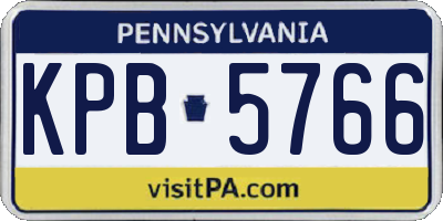 PA license plate KPB5766