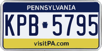 PA license plate KPB5795
