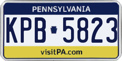 PA license plate KPB5823