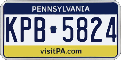 PA license plate KPB5824