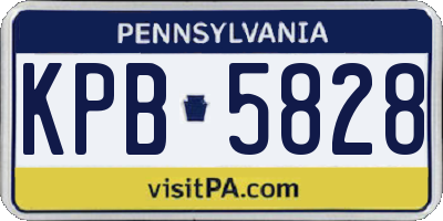 PA license plate KPB5828