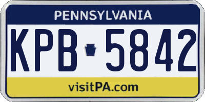 PA license plate KPB5842