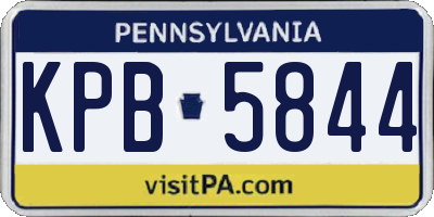 PA license plate KPB5844