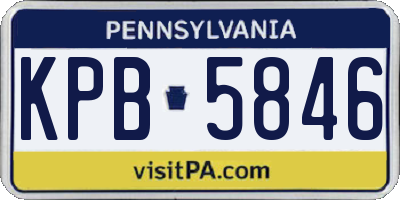 PA license plate KPB5846