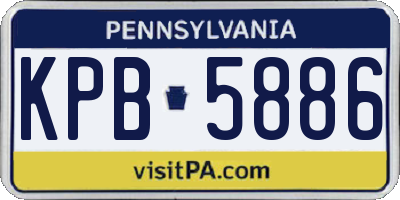 PA license plate KPB5886