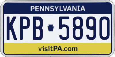 PA license plate KPB5890